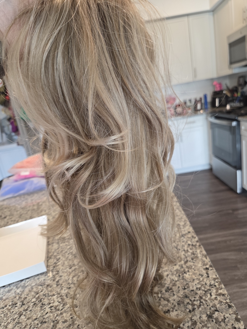 Jon Reanau Light Blonde Lace Front Wig.